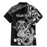 Personalised New Zealand Potae Pango Cricket Family Matching Mermaid Dress and Hawaiian Shirt Special Maori Hei Tiki Tribal Tattoo