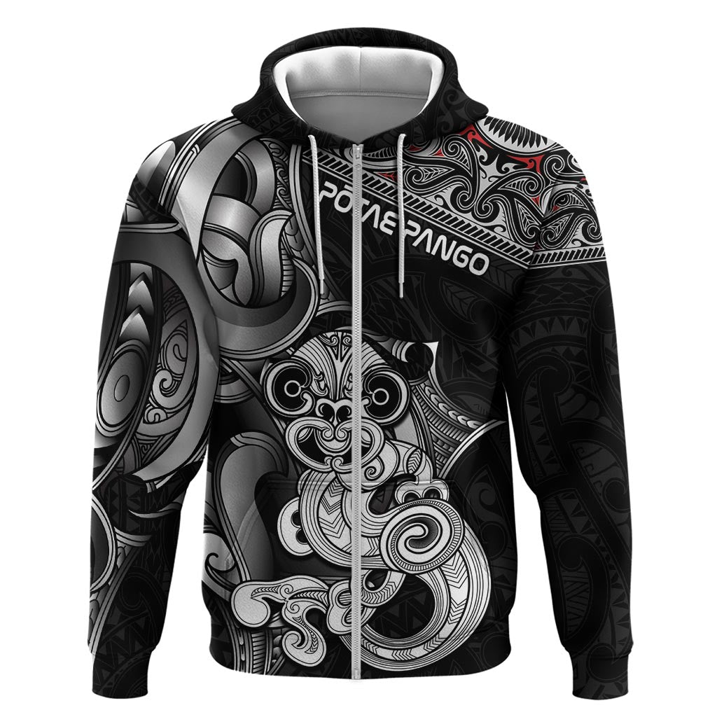 Personalised New Zealand Potae Pango Cricket Hoodie Special Maori Hei Tiki Tribal Tattoo