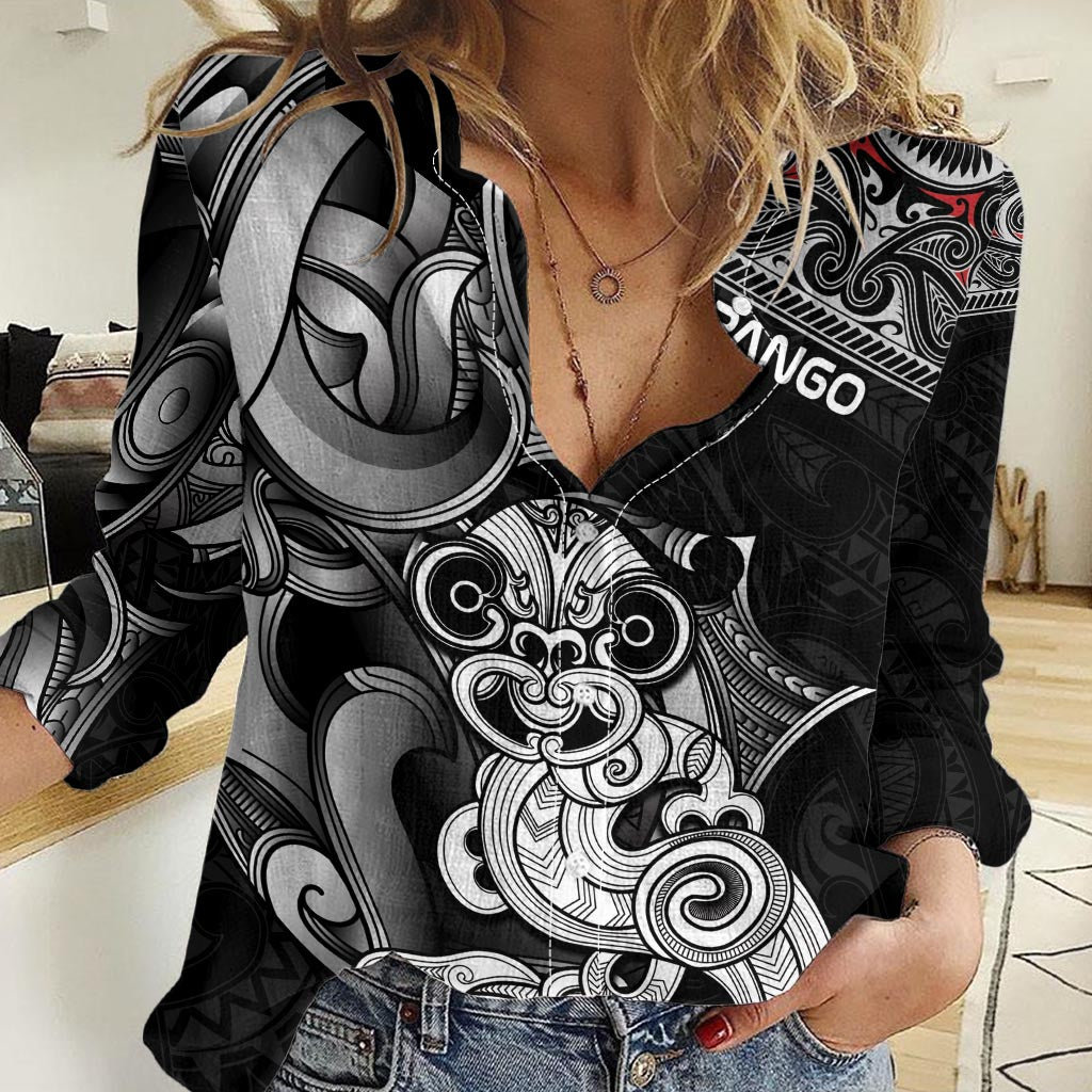 Personalised New Zealand Potae Pango Cricket Women Casual Shirt Special Maori Hei Tiki Tribal Tattoo