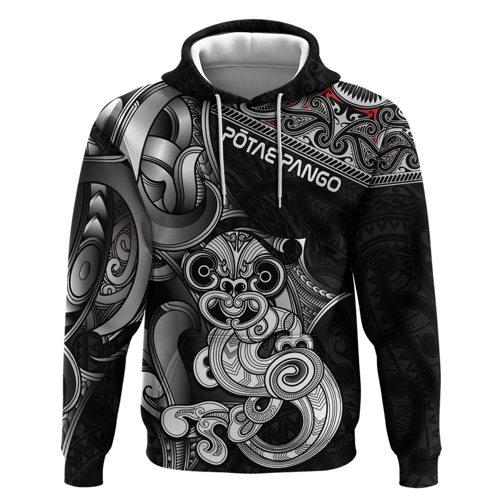 Personalised New Zealand Potae Pango Cricket Zip Hoodie Special Maori Hei Tiki Tribal Tattoo