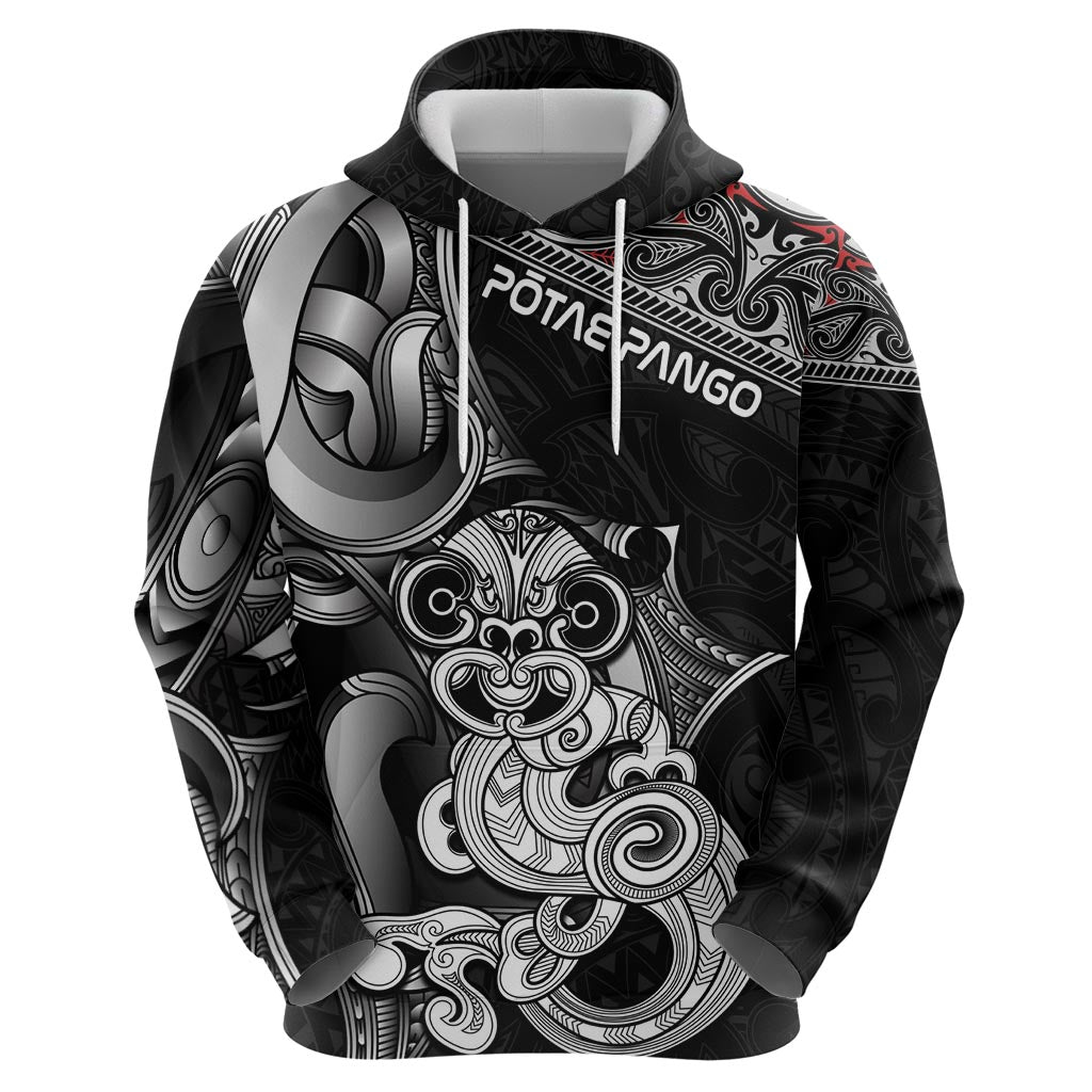 Personalised New Zealand Potae Pango Cricket Zip Hoodie Special Maori Hei Tiki Tribal Tattoo