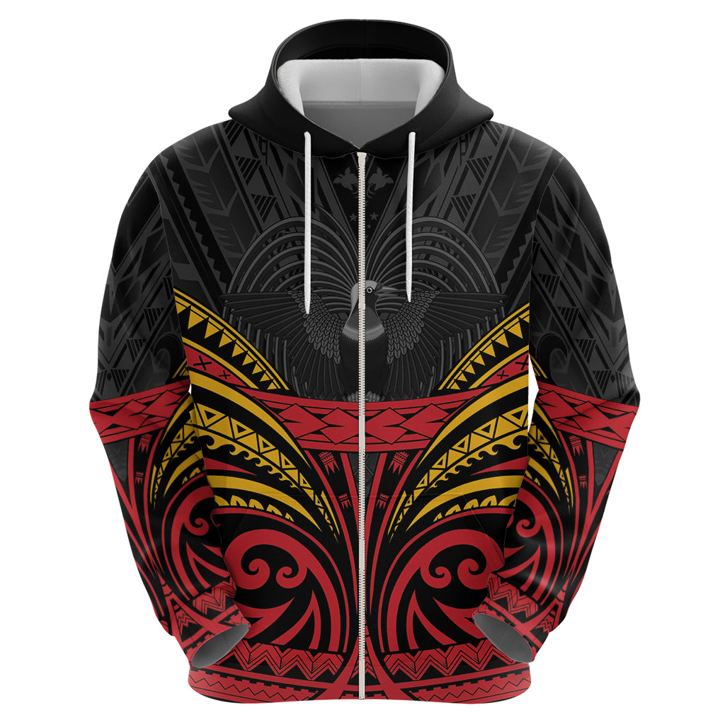 Custom Papua New Guinea Cricket Hoodie PNG Emblem Mix Polyneisan Pattern