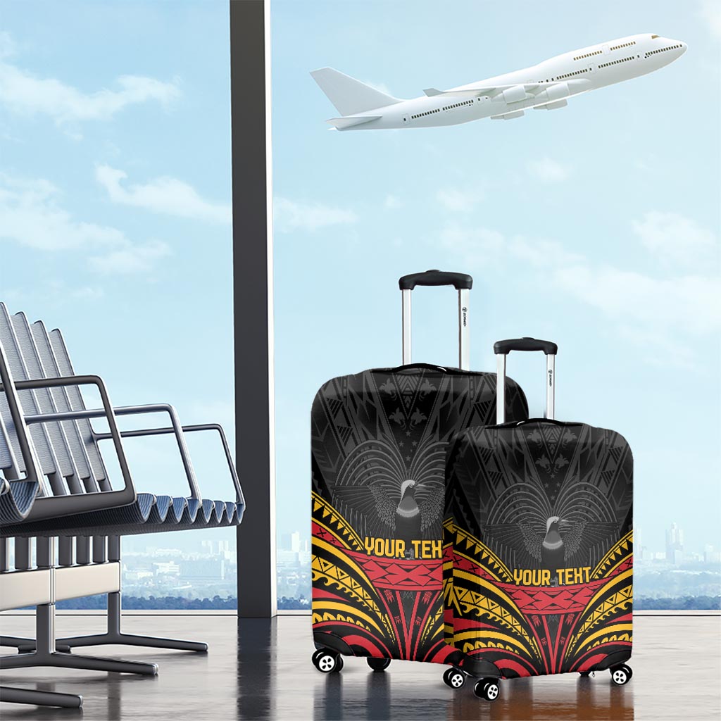 Custom Papua New Guinea Cricket Luggage Cover PNG Emblem Mix Polyneisan Pattern LT9 - Polynesian Pride