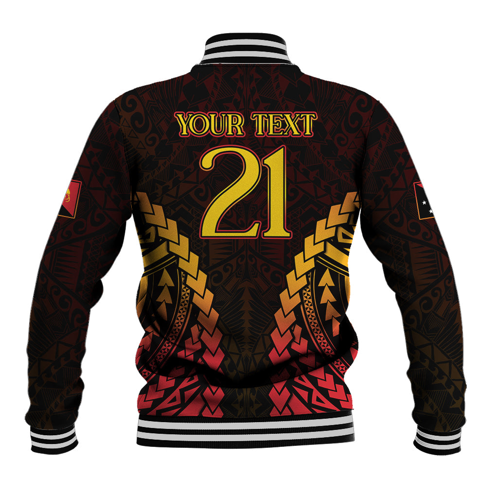 Custom Papua New Guinea Cricket Baseball Jacket Go Barramundis LT9 - Polynesian Pride