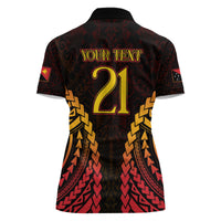 Custom Papua New Guinea Cricket Women Polo Shirt Go Barramundis