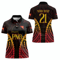 Custom Papua New Guinea Cricket Women Polo Shirt Go Barramundis