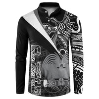 Custom Papua New Guinea Cricket Button Sweatshirt Tribal Bird of Paradise Tattoo