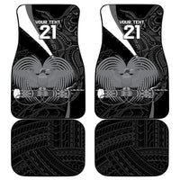 Custom Papua New Guinea Cricket Car Mats Tribal Bird of Paradise Tattoo