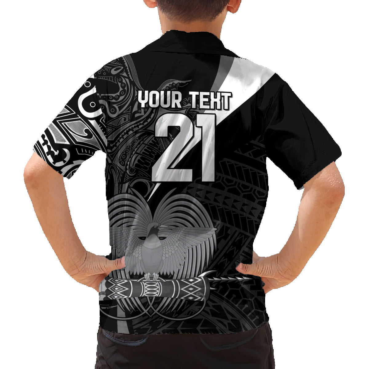 Custom Papua New Guinea Cricket Family Matching Tank Maxi Dress and Hawaiian Shirt Tribal Bird of Paradise Tattoo