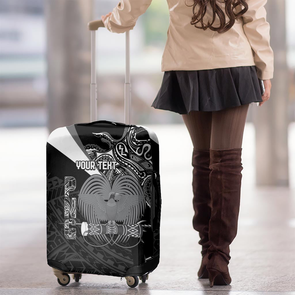 Custom Papua New Guinea Cricket Luggage Cover Tribal Bird of Paradise Tattoo
