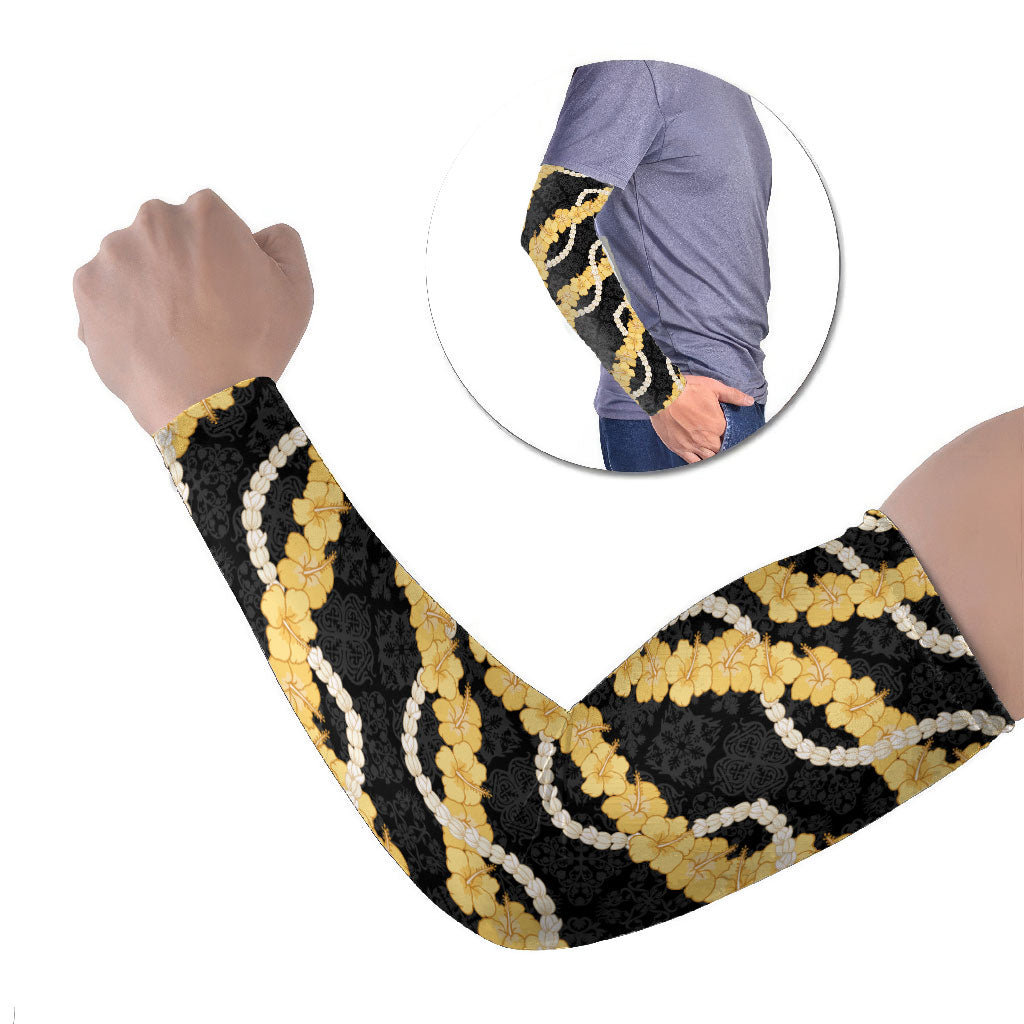 Aloha Melemele Hibiscus Pikake Lei Arm Sleeves Hawaiian Quilt Pattern