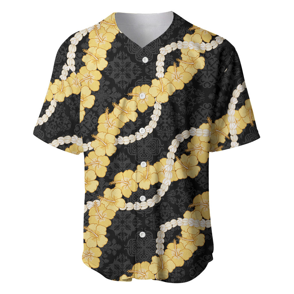 Aloha Melemele Hibiscus Pikake Lei Baseball Jersey Hawaiian Quilt Pattern