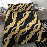 Aloha Melemele Hibiscus Pikake Lei Bedding Set Hawaiian Quilt Pattern