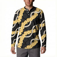 Aloha Melemele Hibiscus Pikake Lei Button Sweatshirt Hawaiian Quilt Pattern