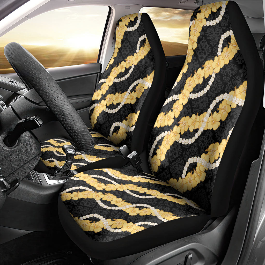 Aloha Melemele Hibiscus Pikake Lei Car Seat Cover Hawaiian Quilt Pattern LT9 - Polynesian Pride