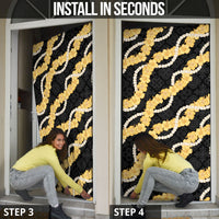 Aloha Melemele Hibiscus Pikake Lei Door Cover Hawaiian Quilt Pattern