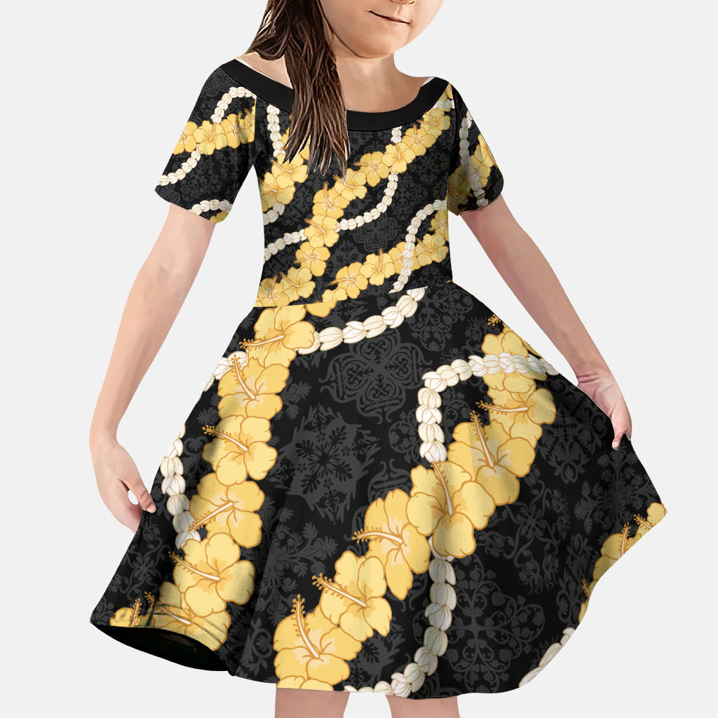 Aloha Melemele Hibiscus Pikake Lei Family Matching Off Shoulder Maxi Dress and Hawaiian Shirt Hawaiian Quilt Pattern