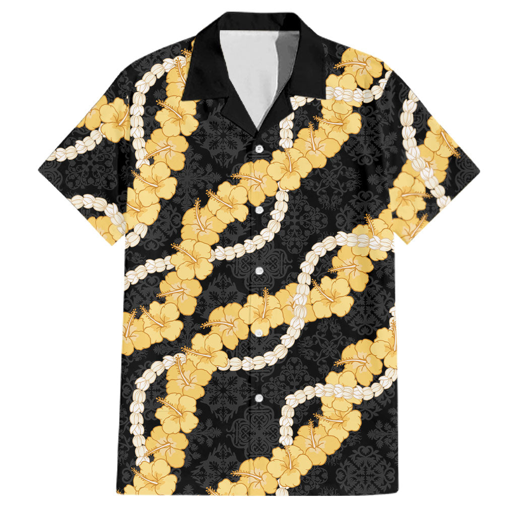 Aloha Melemele Hibiscus Pikake Lei Family Matching Puletasi and Hawaiian Shirt Hawaiian Quilt Pattern