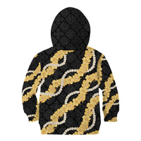 Aloha Melemele Hibiscus Pikake Lei Kid Hoodie Hawaiian Quilt Pattern LT9 - Polynesian Pride