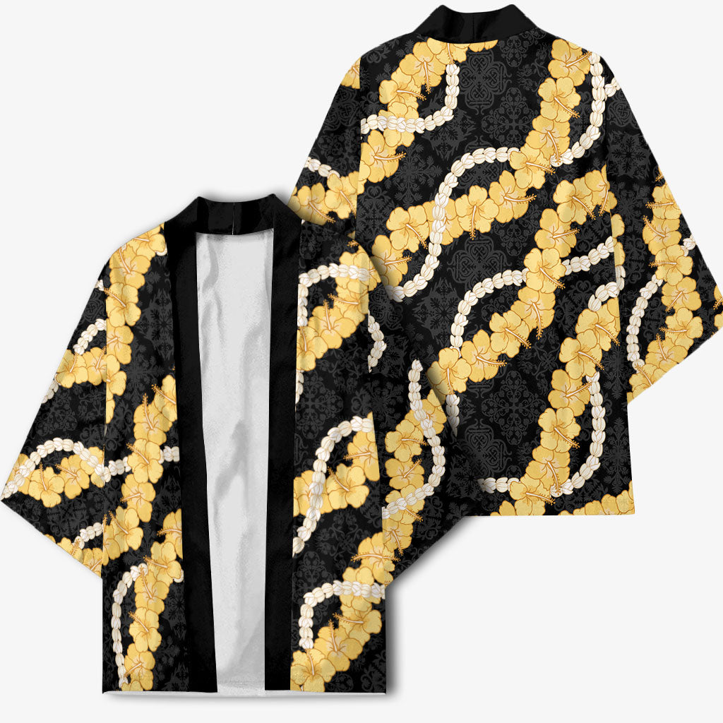 Aloha Melemele Hibiscus Pikake Lei Kimono Hawaiian Quilt Pattern