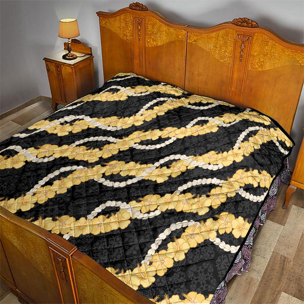 Aloha Melemele Hibiscus Pikake Lei Quilt Hawaiian Quilt Pattern