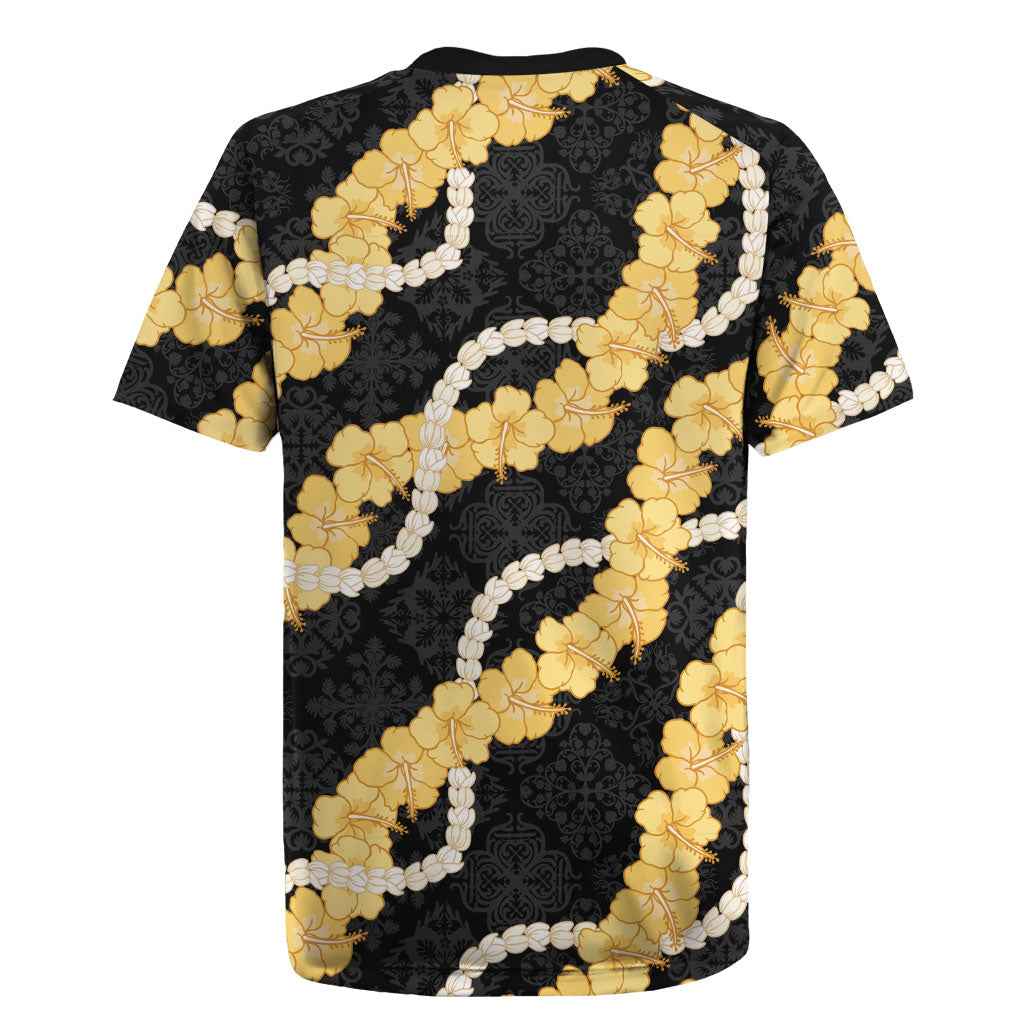 Aloha Melemele Hibiscus Pikake Lei Rugby Jersey Hawaiian Quilt Pattern