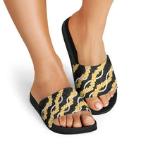 Aloha Melemele Hibiscus Pikake Lei Slide Sandals Hawaiian Quilt Pattern