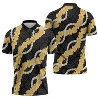 Aloha Melemele Hibiscus Pikake Lei Zipper Polo Shirt Hawaiian Quilt Pattern