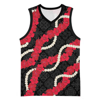 Aloha Ula'ula Hibiscus Pikake Lei Basketball Jersey Hawaiian Quilt Pattern