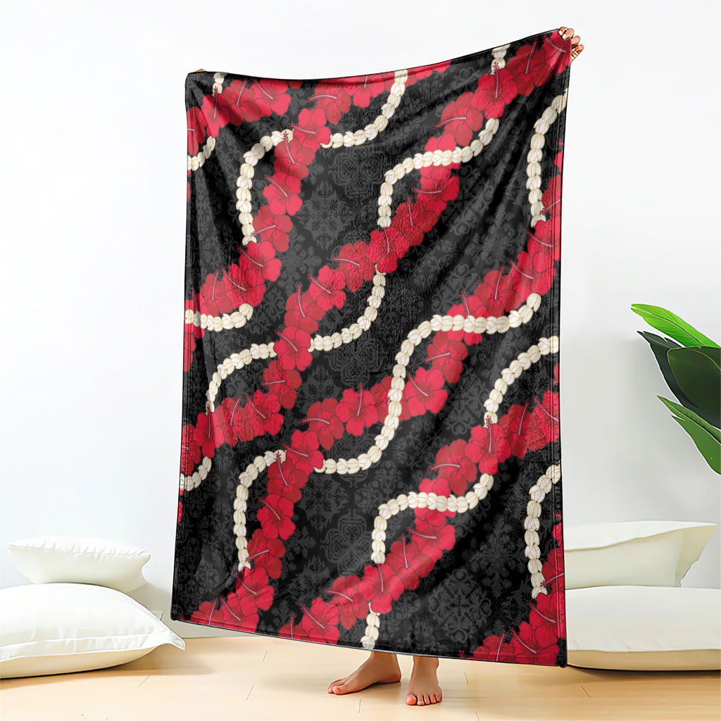 Aloha Ula'ula Hibiscus Pikake Lei Blanket Hawaiian Quilt Pattern