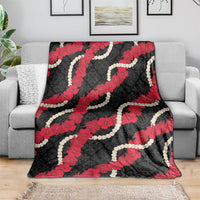 Aloha Ula'ula Hibiscus Pikake Lei Blanket Hawaiian Quilt Pattern