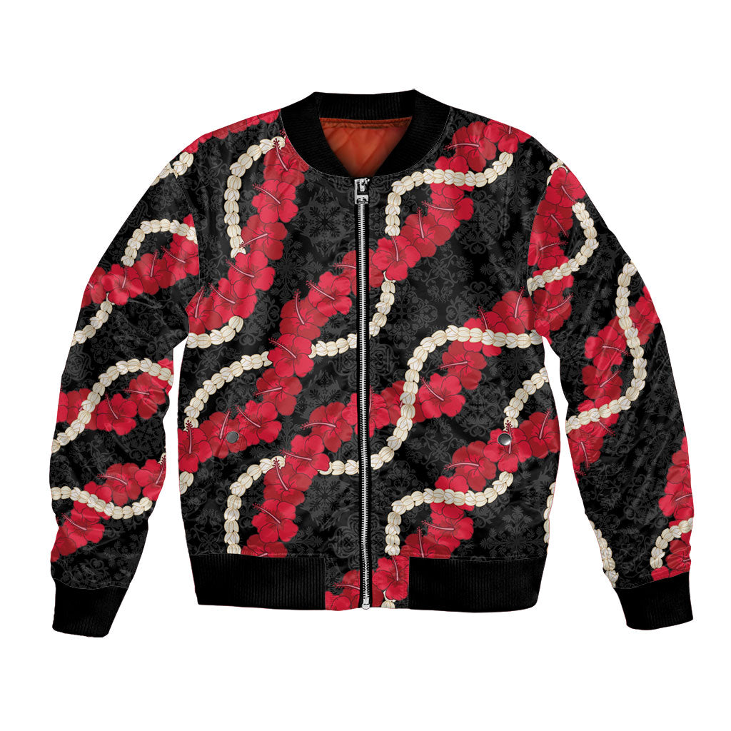 Aloha Ula'ula Hibiscus Pikake Lei Bomber Jacket Hawaiian Quilt Pattern
