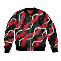 Aloha Ula'ula Hibiscus Pikake Lei Bomber Jacket Hawaiian Quilt Pattern