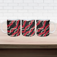 Aloha Ula'ula Hibiscus Pikake Lei Ceramic Mug Hawaiian Quilt Pattern