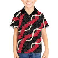 Aloha Ula'ula Hibiscus Pikake Lei Family Matching Mermaid Dress and Hawaiian Shirt Hawaiian Quilt Pattern