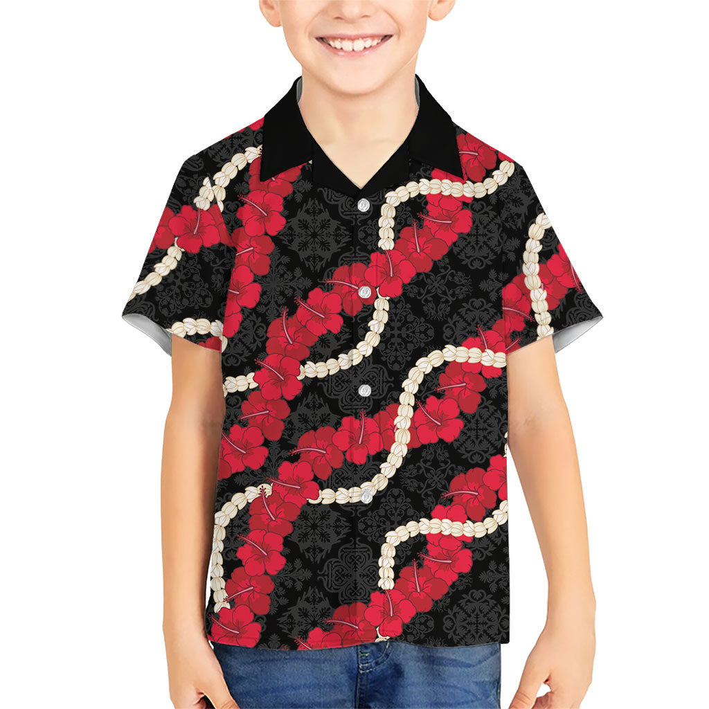 Aloha Ula'ula Hibiscus Pikake Lei Family Matching Off The Shoulder Long Sleeve Dress and Hawaiian Shirt Hawaiian Quilt Pattern
