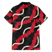 Aloha Ula'ula Hibiscus Pikake Lei Family Matching Off Shoulder Maxi Dress and Hawaiian Shirt Hawaiian Quilt Pattern