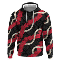 Aloha Ula'ula Hibiscus Pikake Lei Hoodie Hawaiian Quilt Pattern