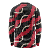 Aloha Ula'ula Hibiscus Pikake Lei Long Sleeve Shirt Hawaiian Quilt Pattern