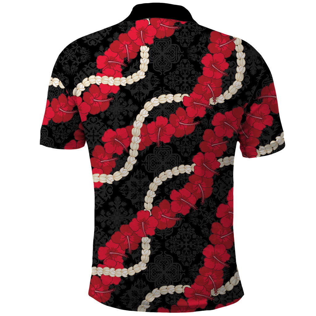 Aloha Ula'ula Hibiscus Pikake Lei Polo Shirt Hawaiian Quilt Pattern