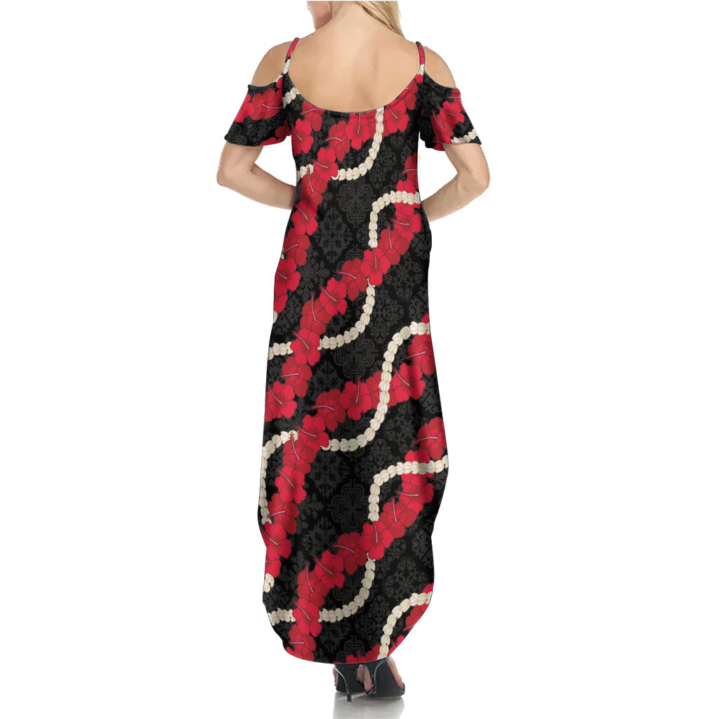 Aloha Ula'ula Hibiscus Pikake Lei Summer Maxi Dress Hawaiian Quilt Pattern