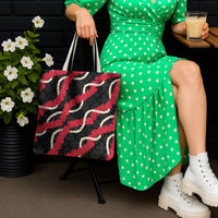 Aloha Ula'ula Hibiscus Pikake Lei Tote Bag Hawaiian Quilt Pattern