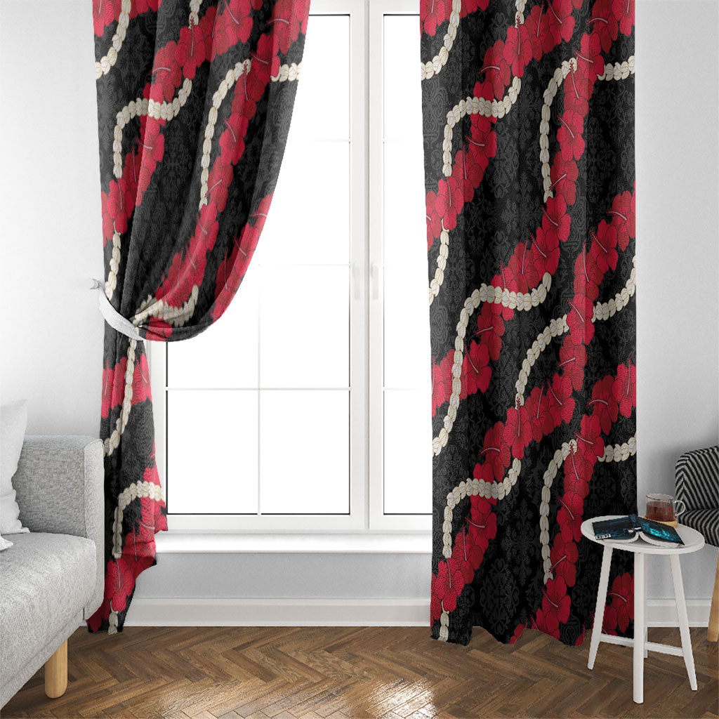 Aloha Ula'ula Hibiscus Pikake Lei Window Curtain Hawaiian Quilt Pattern