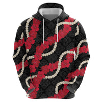 Aloha Ula'ula Hibiscus Pikake Lei Zip Hoodie Hawaiian Quilt Pattern