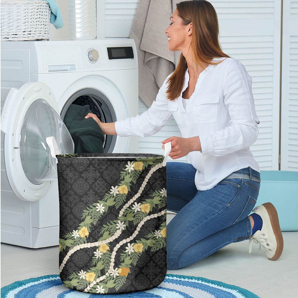 Puakenikeni Anthurium Pikake Lei Laundry Basket Hawaiian Quilt Pattern