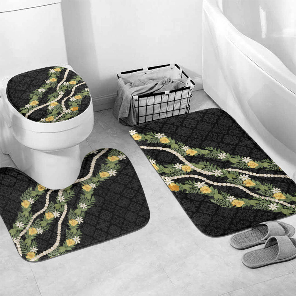 Puakenikeni Anthurium Pikake Lei Bathroom Set Hawaiian Quilt Pattern