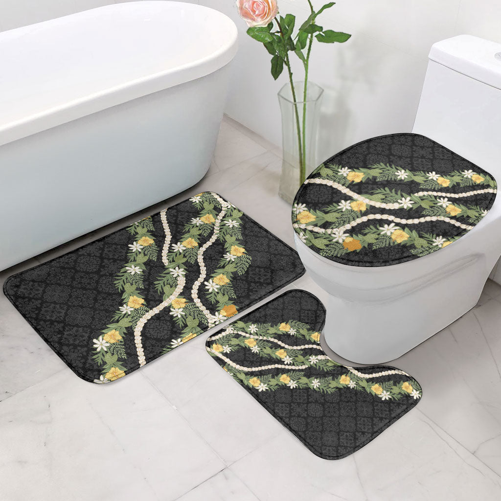 Puakenikeni Anthurium Pikake Lei Bathroom Set Hawaiian Quilt Pattern