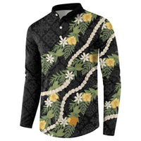 Puakenikeni Anthurium Pikake Lei Button Sweatshirt Hawaiian Quilt Pattern