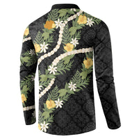 Puakenikeni Anthurium Pikake Lei Button Sweatshirt Hawaiian Quilt Pattern
