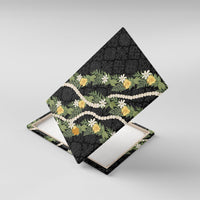 Puakenikeni Anthurium Pikake Lei Canvas Wall Art Hawaiian Quilt Pattern